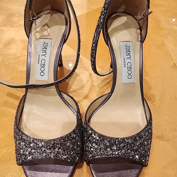 Jimmy Choo star coarse glitter sandals 37 - Picture 2 of 9